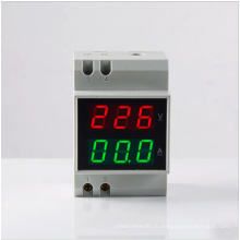 2015 Двойной Rin-Rail D52-2042 Цифровой индикатор напряжения переменного тока Вольтметр переменного тока AC Токовый измерительный прибор Амперметр